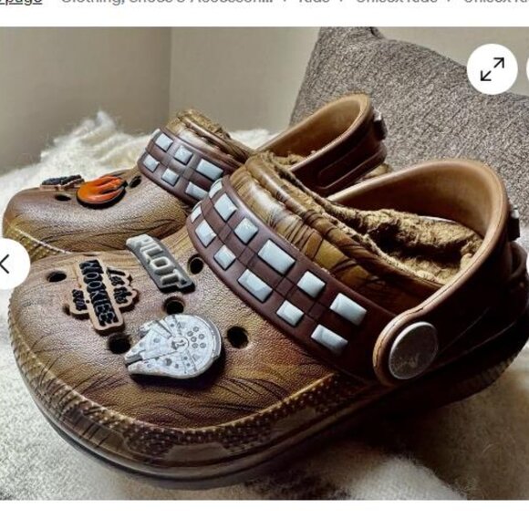 Crocs Kids Star Wars Chewbacca Classic Lined Clog Size C 6 - Picture 7 of 8